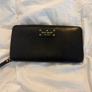 Kate Spade Black Zip-Around Wallet